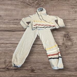 Sundry Chenille Striped Gray Joggers Sweatpants Size 1